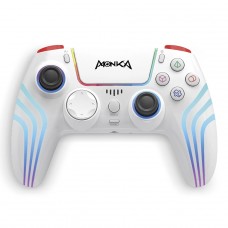 Controle Gamer Marvo Monka GT96, Sem Fio, RGB, PS4/PS3, Branco, GT-96