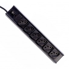 Filtro De Linha C3Tech FL-61BK 6 Tomadas, 1 M, Bivolt, Preto