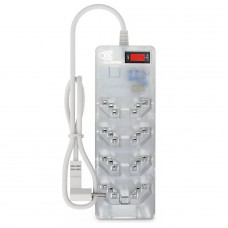 Filtro de Linha DPS ICLAMPER Energia 8 Tomadas, 127/220 volts, LCF, 1,3M, Transparente, Bivolt