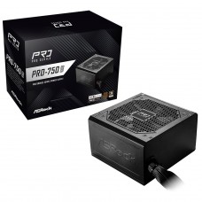 Fonte ASRock Pro, 750W, 80 Plus Bronze, ATX 3.1, PCIe 5.1, PFC Ativo, Preto, PRO-750B