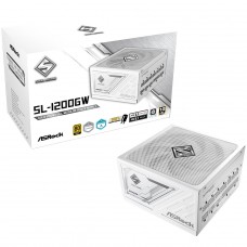 Fonte ASRock Steel Legend White, 1200W, 80 Plus Gold, Cybenetics Platinum, Full Modular, ATX 3.1, PCIe 5.1, Branco, SL-1200GW