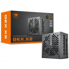 Fonte Cougar GEX X2, 1000W, 80 Plus Gold, PCI 5.0, PFC Ativo, Full Modular, Black, 31GT100008P01