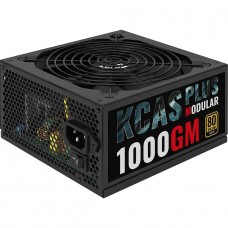 Fonte Gamer Aerocool KCAS Plus, 1000W, 80 Plus Gold, Modular, PFC Ativo, Preto, KCAS PLUS 1000GM