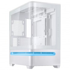 Gabinete Asus Prime AP202, ARGB, Mid Tower, Vidro Temperado, MATX, Sem Fonte, Sem Fan, Branco, 90DC00P3-B00000