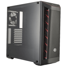 Gabinete Gamer Cooler Master Masterbox MB511, Mid Tower, Black, Sem Fonte, Com 1 Fan, MCB-B511D-KANN-S00-Red