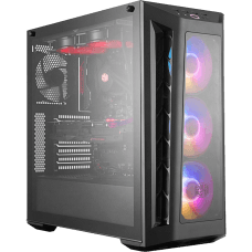 Gabinete Gamer Cooler Master MasterBox MB530P, Mid Tower, Vidro Temperado, Black, Sem Fonte, Com 4 Fans, MCB-B530P-KHNN-S01