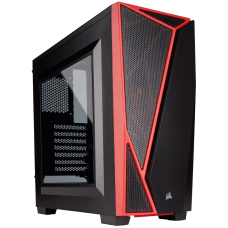 Gabinete Gamer Corsair Carbide SPEC-04, Mid Tower, Com 1 Fan, Lateral em Acrílico, Black-Red, Sem Fonte, CC-9011107-WW