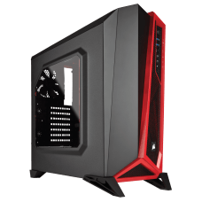 Gabinete Gamer Corsair Carbide Spec Alpha, Mid Tower, Com 3 Fans, Lateral em Acrílico, Black-Red, Sem Fonte, CC-9011085-WW