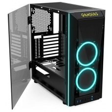 Gabinete Gamer Gamdias Talos M1, Mid Tower, Vidro Temperado, Black, Sem fonte, Com 2 Fans RGB
