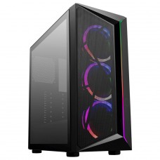 Gabinete Gamer Cooler Master CMP 510, Mid Tower, RGB, Vidro Temperado, Black, Sem Fonte, Com 3 Fans, CP510-KGNN-S02