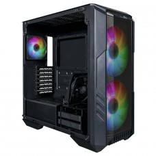 Gabinete Gamer Cooler Master HAF 500, Mid Tower, Vidro Temperado, Black, Sem Fonte, Com 4 Fans, H500-KGNN-S00