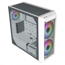Gabinete Gamer Cooler Master HAF 500, Mid Tower, Vidro Temperado, White, Sem Fonte, Com 4 Fans, H500-WGNN-S00