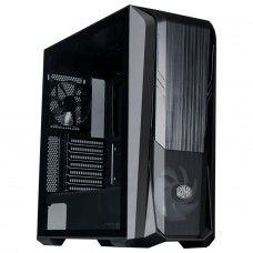 Gabinete Gamer Cooler Master MasterBox 500, Mid Tower, Vidro Temperado, Black, Sem Fonte, Com 2 Fans, MB500-KGNN-S00