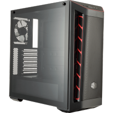 Gabinete Gamer Cooler Master Masterbox MB511 TG, Mid Tower, Vidro Temperado, Red, MCB-B511D-KGNN-S00, Sem Fonte, Com 1 Fan