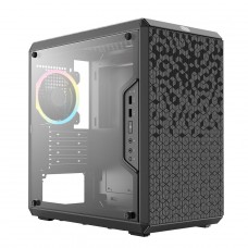 Gabinete Gamer Cooler Master Masterbox Q300L, Mini Tower, Rainbow, Black, Sem Fonte, Com 1 Fan, MCB-Q300L-KANN-S01