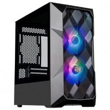 Gabinete Gamer Cooler Master Masterbox TD300 Mesh, Mid Tower, Vidro Temperado, Black, Sem Fonte, Com 2 Fans, TD300-KGNN-S00