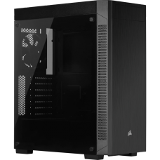 Gabinete Gamer Corsair, 110R, Mid Tower, Vidro Temperado, ATX, Black, CC-9011183-WW, Sem Fonte, Sem Fan