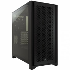 Gabinete Gamer Corsair 4000D Airflow, Mid Tower, Vidro Temperado, ATX, Black, Sem Fonte, Com 2 fans, CC-9011200-WW
