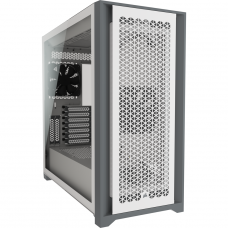 Gabinete Gamer Corsair 5000D AirFlow, Mid Tower, Vidro Temperado, ATX, White, Sem Fonte, Com 2 Fans, CC-9011211-WW