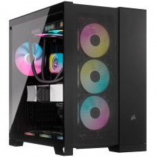 Gabinete Gamer Corsair 6500D AIRFLOW, Mid Tower, Mesh, Vidro Temperado, E-ATX, Sem Fan, Black, CC-9011259-WW