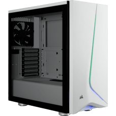 Gabinete Gamer Corsair, Carbide SPEC-06 RGB, Mid Tower, Vidro temperado, White, Sem Fonte, Com 2 Fans, CC-9011147-WW