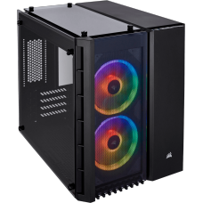 Gabinete Gamer Corsair Crystal 280x RGB, Mini Tower, Sem Fan, Vidro Temperado, Black, Sem Fonte, CC-9011135-WW