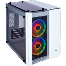 Gabinete Gamer Corsair Crystal 280x RGB, Mini Tower, Vidro Temperado, White, Sem Fonte, CC-9011137-WW