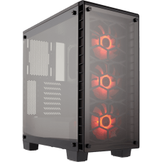 Gabinete Gamer Corsair Crystal 460X RGB, Mid Tower, Com 3 Fans, Vidro Temperado, Black, Sem Fonte, CC-9011101-WW