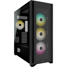 Gabinete Gamer Corsair iCUE 7000X RGB, Full Tower, Vidro Temperado, Black, ATX, Sem Fonte, Com 4 Fans, CC-9011226-WW