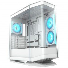Gabinete Gamer Cougar FV270 White RGB, Mid Tower, Vidro Temperado, EATX, Com 4 Fans, Branco, 3858M60.0006