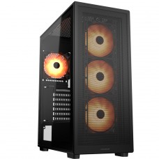 Gabinete Gamer Cougar MX220 RGB, Mid Tower, Vidro Temperado, ATX, Com 4 Fans, Preto, 382AC80.0001