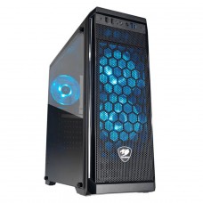 Gabinete Gamer Cougar MX330-G AIR, Mid Tower, Vidro Temperado, ATX, Black, Sem Fonte, Com 3 Fans, 385NC10.0021