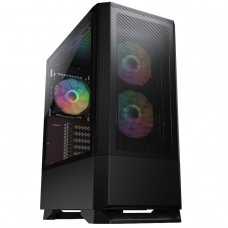 Gabinete Gamer Cougar MX430 Mesh RGB, Mid Tower, Vidro Temperado, ATX, Black, Sem Fonte, Com 3 Fans ARGB, 3851C60.0003