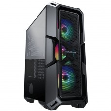 Gabinete Gamer Cougar MX440 Mesh RGB, Mid Tower, Vidro Temperado, ATX, Black, Sem Fonte, Com 3 Fans, 3856C10.0007