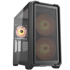 Gabinete Gamer Cougar MX600 Mini RGB, Mini Tower, Vidro Temperado, MATX, Com 3 Fans, Preto, 385GC90.0001