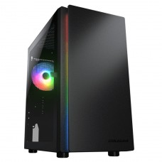 Gabinete Gamer Cougar Purity RGB, Mini Tower, Vidro Temperado, Black, Micro-ATX, Sem Fonte, Com 1 Fan, 385PC40.0001