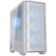 Gabinete Gamer Cougar Uniface White RGB, Mid Tower, Vidro Temperado, EATX, Com 4 Fans, Branco, 385C780.0002