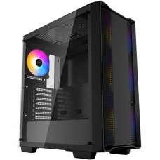 Gabinete Gamer DeepCool CC560 ARGB, Black, Mid Tower, Vidro Temperado, ATX, Sem Fonte, Com 4 Fans, R-CC560-BKTAA4-G-1