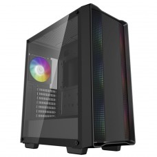 Gabinete Gamer DeepCool CC560 ARGB V2, Black, Mid Tower, Vidro Temperado, ATX, Sem Fonte, Com 4 Fans, R-CC560-BKTAA4-G-2