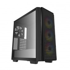 Gabinete Gamer DeepCool CG540, Mid Tower, RGB, Vidro Temperado, Black, E-ATX, Sem Fonte, Com 4 Fans, R-CG540-BKAGE4-G-1