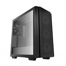 Gabinete Gamer DeepCool CG560, Mid Tower, RGB, Vidro Temperado, Black, E-ATX, Sem Fonte, Com 4 Fans, R-CG560-BKAAE4-G-1