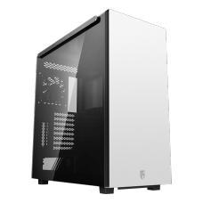 Gabinete Gamer DeepCool Macube 550, Full Tower, Vidro Temperado, White, Sem Fonte, Com 1 Fan, GS-ATX-MACUBE550-WHG0P