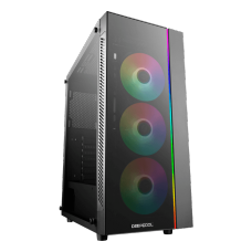 Gabinete Gamer DeepCool MATREXX 55 ADD-RGB, Mid Tower, Vidro Temperado, Black, Sem Fonte, Com 3 Fans