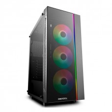 Gabinete Gamer DeepCool Matrexx 55 V3, Mid Tower, ARGB, Vidro Temperado, Black, DP-ATX-MATREXX55-AR-3F, Sem Fonte, Com 3 Fans