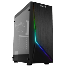 Gabinete Gamer Gamdias Argus E1, Mid Tower, Com 1 Fans, Lateral em Acrílico, Black, Sem Fonte