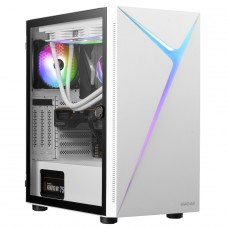 Gabinete Gamer Gamdias Argus E4 Elite, RGB, Mid Tower, Vidro Temperado, White, Sem fonte, Com 1 Fan