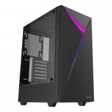 Gabinete Gamer Gamdias Argus E4, RGB, Mid-Tower, Vidro Temperado, Black, Sem fonte, Sem Fan