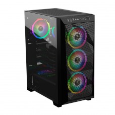 Gabinete Gamer Gamdias Athena M1 Elite, Mid Tower, Vidro Temperado, Black, ATX, Sem Fonte, Sem Fan