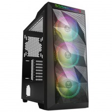 Gabinete Gamer Gamdias Athena M1, RGB, Mid Tower, Vidro Temperado, Black, ATX, Sem Fonte, Sem Fan