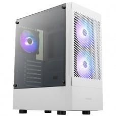 Gabinete Gamer Gamdias Talos E3 Mesh WH, Vidro Temperado, Mid Tower, ATX, Sem Fonte, Com 3 Fans ARGB, Branco